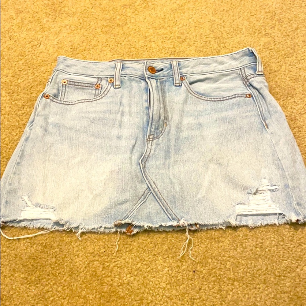 American eagle Jean ripped skirt